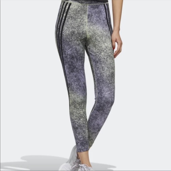 Adidas FEEL BRILLIANT 7/8 TIGHTS YellowTint Purple - Picture 3 of 6